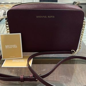 Michael Kors Maroon Crossbody Purse